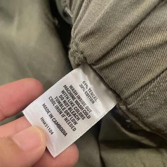 Wonderly Shorts Women's Size 16W Olive Green Tencel Blend Elastic Waist High Wst - Picture 8 of 14